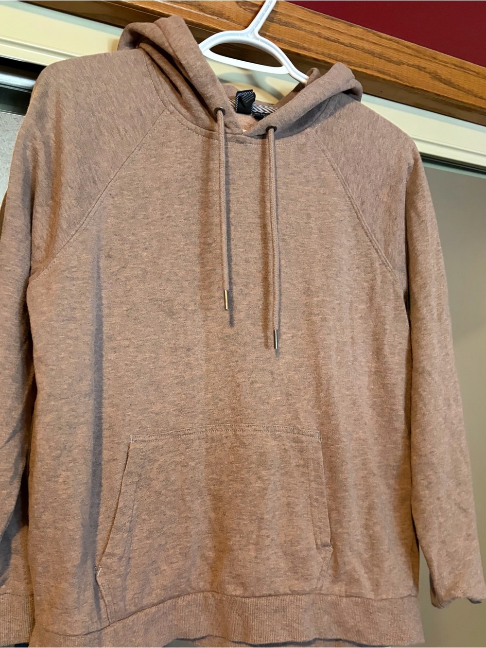 Volcom Women's Heathered Taupe Pullover Hoodie
